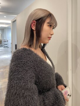 アンス 大阪梅田(ANs.) 20代 30代 40代 ボブ ハイトーン ブリーチ 顔まわりレイヤー