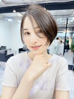 ファンナギンザ(FaNNa ginza) ブリーチなし/透明感/グレージュ/大人ボブ/ショートヘア/小顔