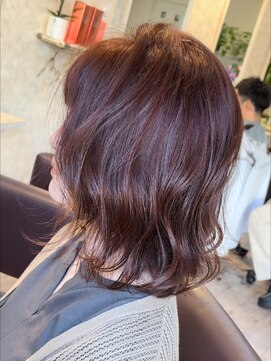 ヘアーエポック(hair epoque) 大人美人ベリーピンク韓国ヘアモテ髪