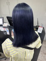 アジールヘア 所沢プロペ通り店(agir hair)&nbsp;ネイビーブルーネビージュ小顔レイヤーワンレンカット所沢韓国