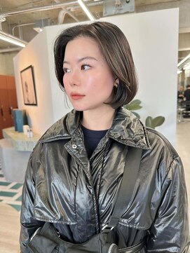 ノエ(noe) 顔まわりレイヤーボブa-25/グレージュ/20代30代