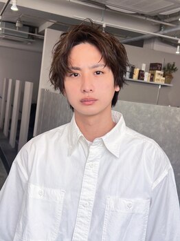 レアル 天王寺 阿倍野(REAL)の写真/プライベート・ビジネスでもOK!メンズパーマでオンオフが決まる!爽やかにかっこいいスタイルをご提案します