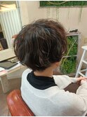 パーマのハンサムショート