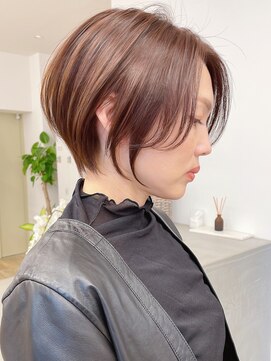 セイドット リー(Say. Ree) Say.ショートボブチェリーブラウンチェリーレッド細めハイライト