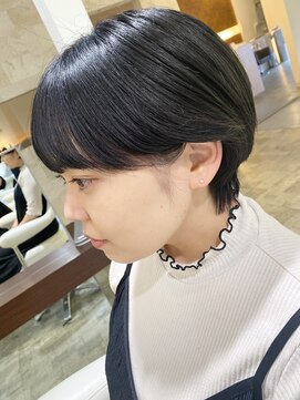 プレフェレプレフェ(prefere prefe) 丸みショートボブ×暗髪カラー