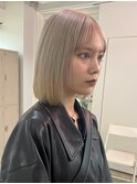 ダブルカラーミルクティーピンクベージュカラーケアブリーチ韓国