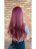 韓国風ロングヘア/チェリーピンク