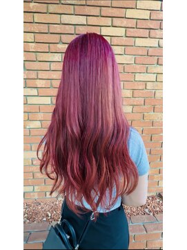 アン アオヤマ(Ann AOYAMA) 韓国風ロングヘア/チェリーピンク