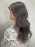 黒髪・インナーシルバー・ツヤ髪・チラ見せカラー・透明感カラー