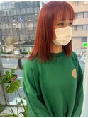オレンジベージュ　暖色　ブラウン　ケアブリーチ【八王子駅】