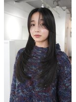 ミヨン 京都烏丸店(miyon)&nbsp;【miyon】韓国レイヤーカット×暗髪カラー×髪質改善