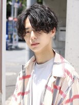 ルーシー 渋谷(LUCEY) センターパートフェザーパーマシャドウパーマメンズパーマ