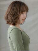 グレーブラウン大人可愛い小顔マレットヘアTd2川口20代30代40代