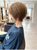 くびれショート/シャンパンベージュ/平塚ショート/脱白髪染め