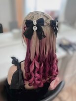 ヘアセットサロン ミント(Hair set salon MINT) 編みカチュハーフツイン☆