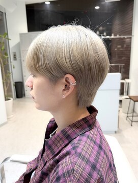 ノラ ウメダ(NORA UMEDA) 韓国ショートマッシュ×ミルクティーベージュ