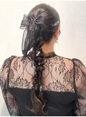 ロングさんに大人気◎ツイン編み下ろし/表参道ヘアセット/青山
