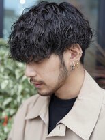 ノードオム 栄(NODE HOMME) シャドウパーマ波巻きスパイラルパーマウルフパーマ名古屋駅栄駅