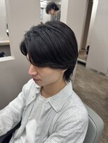 レーヴバイリコ 三軒茶屋(Reve by liko) メンズボブ/センターパートウルフ/ニュアンスパーマ/三軒茶屋