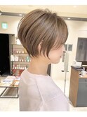 ボブ髪型前髪あり前髪なし面長/30代/40代/50代ショート【荒砂】
