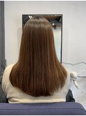 ダークアッシュストカール暖色系カラー都島髪質改善大阪グラボブ
