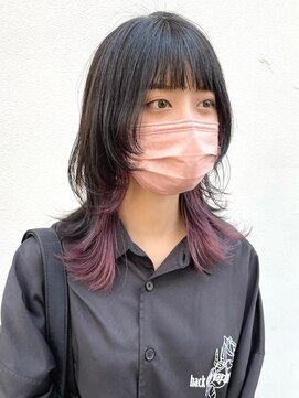 マジコ 下北沢本店(Magico) ブリーチインナーカラーピンクカラー前髪カットトリートメント