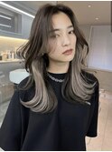 ショートヘアグレージュカラーデザインカラーシルキーベージュ