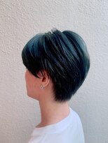 ユニックス UNIX 蕨店 【20代30代40代】センター分け×ダークネイビーグリーンカラー