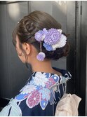 浴衣ヘアセット/浴衣ヘアアレンジ/浴衣着付け/花火着付け