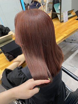 ヴェルダ 池袋店(verda) ボブ×ハーフブリーチピンクブラウンカラー