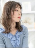 シースルーバングミディアムレイヤーパーマc5上尾20代30代40代