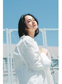センターパート モードなスリークボブ