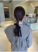 ヘアセット/一つ結びアレンジ