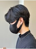 センターパートニュアンスパーマ韓国カルマパーマコンマヘア