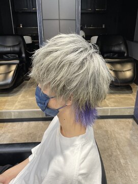 ピーシーエイチ(P.C.H) ハイトーン2色カラー【シルバー×紫】