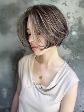 アルトリスト(Altruist Aging×HAIR&SPA) ☆イメチェンピンクベージュアンブレラカラー前髪クールショート