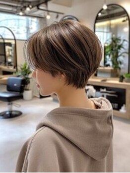 アネ モネ(Ane mone)の写真/センスが光る"あなただけのショート"へ☆細部まで創りこまれた美しいシルエットは小顔スタイルも再現性も◎