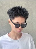 スパイキーショートメンズ短髪ヘア短髪パーマツイストスパイラル