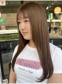 くびれボブ/韓国ボブ/ブリーチなしグレージュ/似合わせカット
