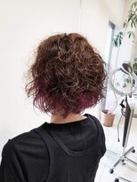 ミック ヘアアンドメイクアップ 高田店(miq Hair&Make up)&nbsp;インナーカラー/イヤリングカラー/ブリーチあり/くせ毛カット