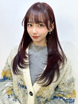ロア 中目黒(loa)&nbsp;レイヤーカット/暖色/チェリーレッド/ワインレッド/赤髪
