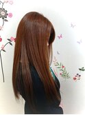 20代女性　ツヤ長持ち　大人ツヤ髪オレンジブラウン