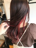 ホワイト(WHITE HAIR@NICOLA)&nbsp;ピンク×オレンジ