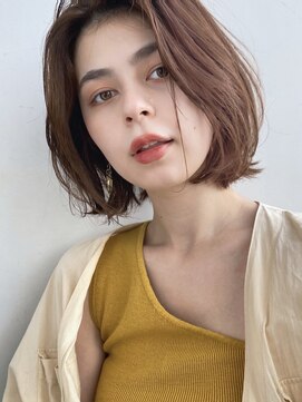 ガーデントウキョウ(GARDEN Tokyo) 【GARDEN 田中麻由】小顔ふんわりレイヤーボブオリーブカラー