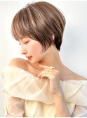 【La fith】ミルクティーベージュ×丸みショート