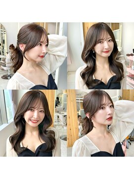 アフロートリノ(AFLOAT Leino) 2wayバング 韓国前髪 シースルー ミディアム くびれヘア 顔周り