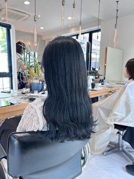 ヘアサロン ガリカ 表参道(hair salon Gallica) 【miko】寒色系カラー/黒髪暗髪ネイビーブルー/ブルーラベンダー
