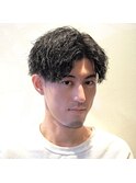 センターパートツイストスパイラル2way style