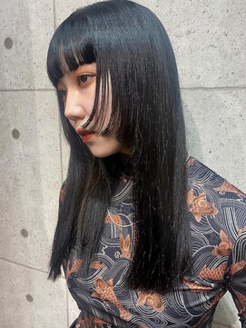 ヘアサロン ドット トウキョウ カラー 町田店(hair salon dot. tokyo color) 黒髪/グレーベージュ/レイヤーロング