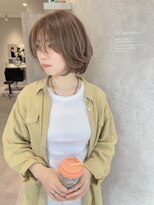 ソル(SOL)&nbsp;ショートボブ/ベージュ/グレージュ/デザインカラー/髪質改善